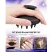 2-Pack Silicone Scalp Massager Shampoo Brush - Hair Growth & Dandruff Treatment - Wet/Dry Hair Massager for Women & Kids - Salmon Pink/Black - Buy Online on GoSupps.com