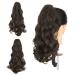 Gairyan ponytail extensions 45cm claw on ponytail hair part clip clip in extensions braid curly wavy lang hair part braid synthetic hair art hair hair extension for women (medium brown) 45 cm medium brown
