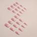 Shop Ombre Pink Medium Press on Nails - 24pcs Square Glitter Designs | Glossy Acrylic Fake Nails for Women - Ideal for International Shipping - Buy Online on GoSupps.com