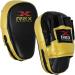 Rex Kidz Boxing Focus Pads Junior Hook and Jab Target Mitts Focus Training Pads for Muay Thai, Martial Arts, Kickboxing and Karate Children's Special Standard Black/Gold