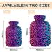 Hot Water Bottle 2L with Cover | Rainbow Leopard Cheetah Pain Relief | Winter Hand & Feet Warmer - Buy Online on GoSupps.com