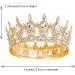 Queen Crown Rhinestone Wedding Tiara - Gold & White Costume Party Accessories | Princess Birthday & Bridal Crowns - Buy Online on GoSupps.com