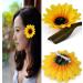 2Pcs 3.9 Sunflower Hair Alligator Clips Hair Accessories for Party Beach Vacation Wedding Bridal Barrettes