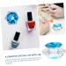 FRCOLOR 1pc nail art crystal cup crystal cup glassware mini dappen dish Nail art liquid cup nail art pen holder Liquid Powder Container nail liquid dish with cover plate crystal art glass 7.5x6cm Blue - Buy Online on GoSupps.com