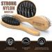 Bossman Boar & Nylon Bristle Hair Beard Brush | Detangling & Straightening | Wooden Oval Wet Brush for Men - Buy Online on GoSupps.com