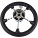 Pebbly Beach 11 Marine Boat Steering Wheel - Stainless Steel 5 Spoke with Knob and Foam Grip - Buy Online on GoSupps.com