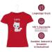 Personalized Girls T-Shirt with Cute Cat Motif - Custom Gift by Shirtracer - Red 164 - Buy Online on GoSupps.com