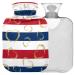 Naanle red blue Tripes heart hot water bottle with reference heat and cold therapy Transparent hot water bottle 1l heat bottle for bed hand feet heat pain relief