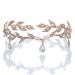 SWEETV Tiaras and Crowns for Women  Wedding Tiara for Bride  Elf Cosplay Crown  Leaf Fairy Costume Headband  Princess Hair Accessories for Prom Photoshoot Halloween  Rose Gold