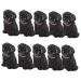 TEHAUX 10pcs Dog Beads Baby Accessories Silicone Beads Black Beads Molar Silica Gel Teether Black Baby Black 3.1x2.3cm