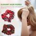 Christmas Hair Scrunchies - 5 Elastic Hair Ties for Festive Ponytails | Perfect Xmas Party Accessories - Buy Online on GoSupps.com