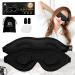 Luxury Sleep Eye Mask for Men & Women - Black Concave Molded Night Sleep Mask - Comfortable Cover for Travel, Yoga, Nap - 3D Contoured Cup Sleeping Mask & Blindfold - Buy Online on GoSupps.com