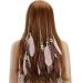 MWOOT Feather Hair Clips - Boho Hippie Extensions with Tassel, Beads, and Hemp Rope - Perfect for Women's Halloween Party Costume - Buy Online on GoSupps.com