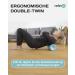 Relexa Double-Twin Fascia Roller - 4 Ergonomic Areas for Neck Back Buttocks & Legs | Deep Muscle Relief | Available in Turquoise - Buy Online on GoSupps.com