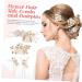 PLAFOPE 1 Set Comb Set Bride Side Combs Hair Decorations U Shaped Hair Pins Rhinestones Wedding Side Comb Wedding Hair Pins Wedding Veil Combs Flower Bridal Combs Hair Flowers Pearl White - Buy Online on GoSupps.com