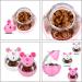 PORTOWN Cat Food Ball Dispenser - Slow Feeder Toy for Interactive Training (Pink White) - 4 Pcs - Buy Online on GoSupps.com