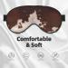 Red Brown Cowhide Eye Mask | Soft Adjustable Sleeping Mask for Men & Women | Comfortable Nighttime Sleep - Buy Online on GoSupps.com