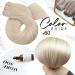 Moresoo 22 Inch Platinum Blonde Double Weft Human Hair Extensions #60 - 100g/Pack - Buy Online on GoSupps.com