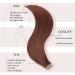 Hotlulana Dark Red Brown Tape Extensions - 24 Inch 100% Real Human Hair 50g 20pcs Skin Weft #33 - Buy Online on GoSupps.com