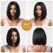 Testar 14 Inch Black Wig for Women - Short Heat-Resistant Bob Synthetic Hair | Glue-Free Everyday & Costume Wear - Buy Online on GoSupps.com