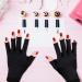 3 Pairs UV Gel Manicure Gloves | Anti-UV Fingerless Gloves for UV Lamp Dryer | Black, Purple, Rose Red - Buy Online on GoSupps.com