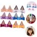ifundom 6 Pairs hair clips cat ears hairpin barrettes for girls bobby pin for thick hair girls hair barrette hair bows clips girls barrette Princess Miss hair accessories fabric - Buy Online on GoSupps.com