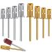 20 Pieces Replacement Nail Drill Bits Heads Nail Drill Bits Sanding Band Shaft for Electric File Nail Sanders Manicure Pedicures (Silver, Gold) (Silver, Gold)