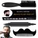 Beard Filling Pen - Waterproof Beard Comb 4 Point Pencil Long Lasting Coverage Paint Pen Natural