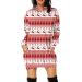 Hanxiulin Christmas skirt for women bag Christmas elk party dresses mini sweater hoodies with bag top long -sleeved shirt oversize long -sleeved blouse dresses upper part jumper elegant mini dress red s