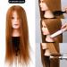 Real Hair Hairdressing Head - 56 cm | 80% Real Hair with Clip & Steel Comb for Perfect Styling - Buy Online on GoSupps.com