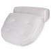 Navaris Bath Pillow Large Anti-Slip Cushion for Head Neck Shoulders - Hot Tub Home Spa Relaxation 4 Suction Cups Eco-tex Standard 100 - White