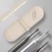Travel Makeup Brush Holder & Organizer Bag - Walnut Silicone Cosmetic Pouch - Buy Online on GoSupps.com