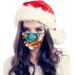 Deholifer Breathable Washable Christmas Fabric Mask for Adults | Adjustable Cotton Mouth & Nose Protection - Buy Online on GoSupps.com