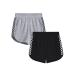 Geru Girls' 2-Pack Active Athletic Running Shorts for Toddler Kids 5-6X Black&gray
