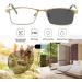 Zukky Multifocus Reading Glasses for Men & Women - Anti-Blue Light Semi-Metal Frame Gold (Size: 3.5x) - International Shipping Available - Buy Online on GoSupps.com