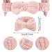WLLHYF Spa Face Headbands Set - Soft Elastic Bow Makeup Hair Band for Women Girls - Prevent Water Spills - Perfect for Skin Care Shower - Pink - Buy Online on GoSupps.com