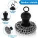 LUCKQUE Cast Iron Scrubber Food Grade Stainless Steel Chainmail Scrubber with Heat Resistant Pan Scraper Anti-Rust Cast Iron Scrubber Brush with Handle Reusable Cast Iron Cleaner for Cookware - Buy Online on GoSupps.com