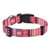 Mihqy dog collar adjustable soft & comfort dog collar Bohemian flowers geometric trunk design for small medium and large dogs (orange geometry XS) XS (neck circumference 20-30 cm width 1.5 cm) Orange geometry