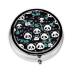 Panda Cute Faceround Pill Box 3 Compartment Round Pill Box Organizer Portable Travel Pill Box for Traveling.