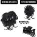 Long beard ball head wig bun grab clip Fluffy natural scrunchie bridal cocktail hairpin Messy Hair Bun Extensions Curly Wavy Hair Scrunchies Ponytail Hair Extensions (Natural Black) - Buy Online on GoSupps.com