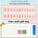 Leuhiove Glitter Gradient Pink Ballerina Press on Nails - Luxurious Crystal Gem Design for Women and Girls - Buy Online on GoSupps.com