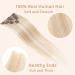 TESS Blonde Real Human Hair Extensions Clip in - 14 Inch 60g Clip in Hair Extensions - 8 Pieces Clip in Hair Extensions - (Ash Blonde & Bleach Blonde) - Buy Online on GoSupps.com
