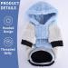 Small Light Blue Fleece Dog Hoodie Sweater for Chihuahua Yorkie Teacup Dog - Warm Winter Clothes for Small Dogs - Pet Coat Cat Apparel Outfit - Buy Online on GoSupps.com