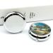 Round Tropical Coconut Trees Pill Box | 3 Compartment Metal Organizer | Decorative Portable Pocket Pill Case - Style 23 - Buy Online on GoSupps.com