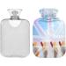 NAANLE Heat Bottle with Ice Cream Design 2L British Flag Hot Water Bottle for Pain Relief & Cold Therapy Large Transparent Warm Steward for Bed Hands & Feet - Buy Online on GoSupps.com