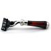 Triple Blade Turtle Effect Razor - Stainless Steel Interchangeable Mini Handle - Perfect Gift for Shaving Enthusiasts - Buy Online on GoSupps.com