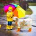 Petcute Waterproof Dog Raincoat with Hood | Transparent Breathable PVC Coat for Medium & Large Dogs - XS Orange - Buy Online on GoSupps.com