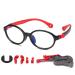 Duco blue light blocking glasses for children anti-glare gaming computer glasses glasses frame for boys and girls old 5-10 k026 black red