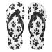 Mnsruu Paw Print Flip Flops for Home Hotel Spa Bedroom Travel Size S for Women Men