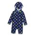 BONVERANO Baby Boys Swimsuit Toddler Bathing Suit Zip-up Full-Zip Hoodie One Piece Swimwear with UPF 50+ Sun Protection 12-18 Months Yellow Star